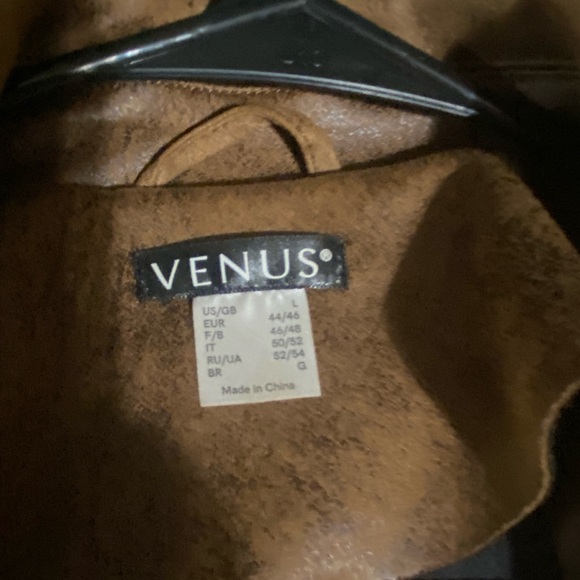 Women’s faux MOTO jacket brown - Picture 3 of 4